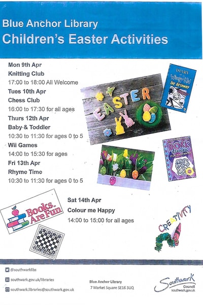 Blue Anchor Library Easter Activities