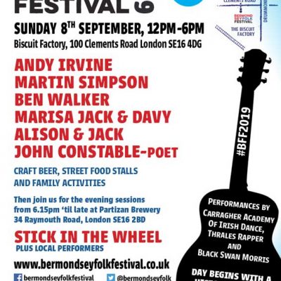 Bermondsey Folk Festival 2019 poster