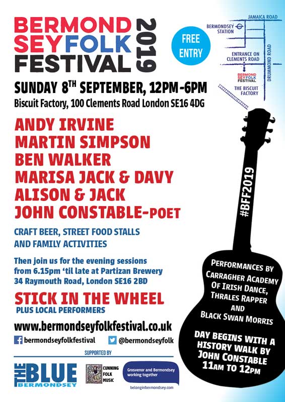 Bermondsey Folk Festival 2019 poster