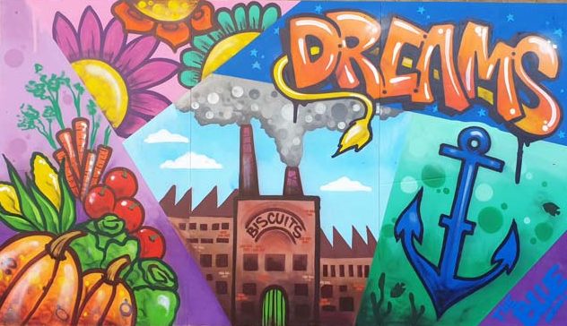 What does the blue mean to you mural dreams