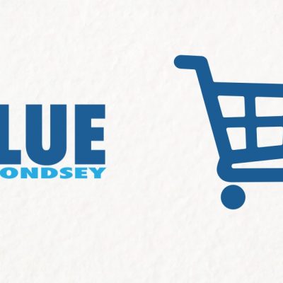 Blue Shops Banners supermarket