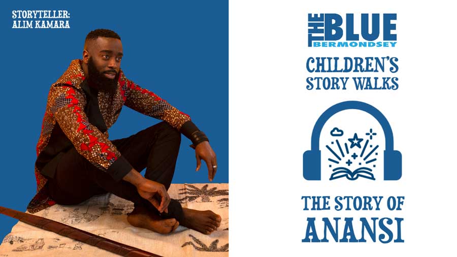 Blue Bermondsey Children's story Walks: soreyteller Alim Kamara, The Story of Anansi
